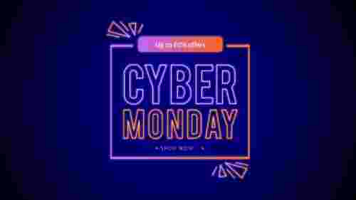 cyber monday background ppt template